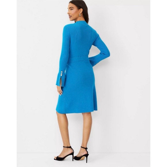 NWT Ann Taylor Ribbed Button Cuff Sweater Dress - Picture 3 of 14